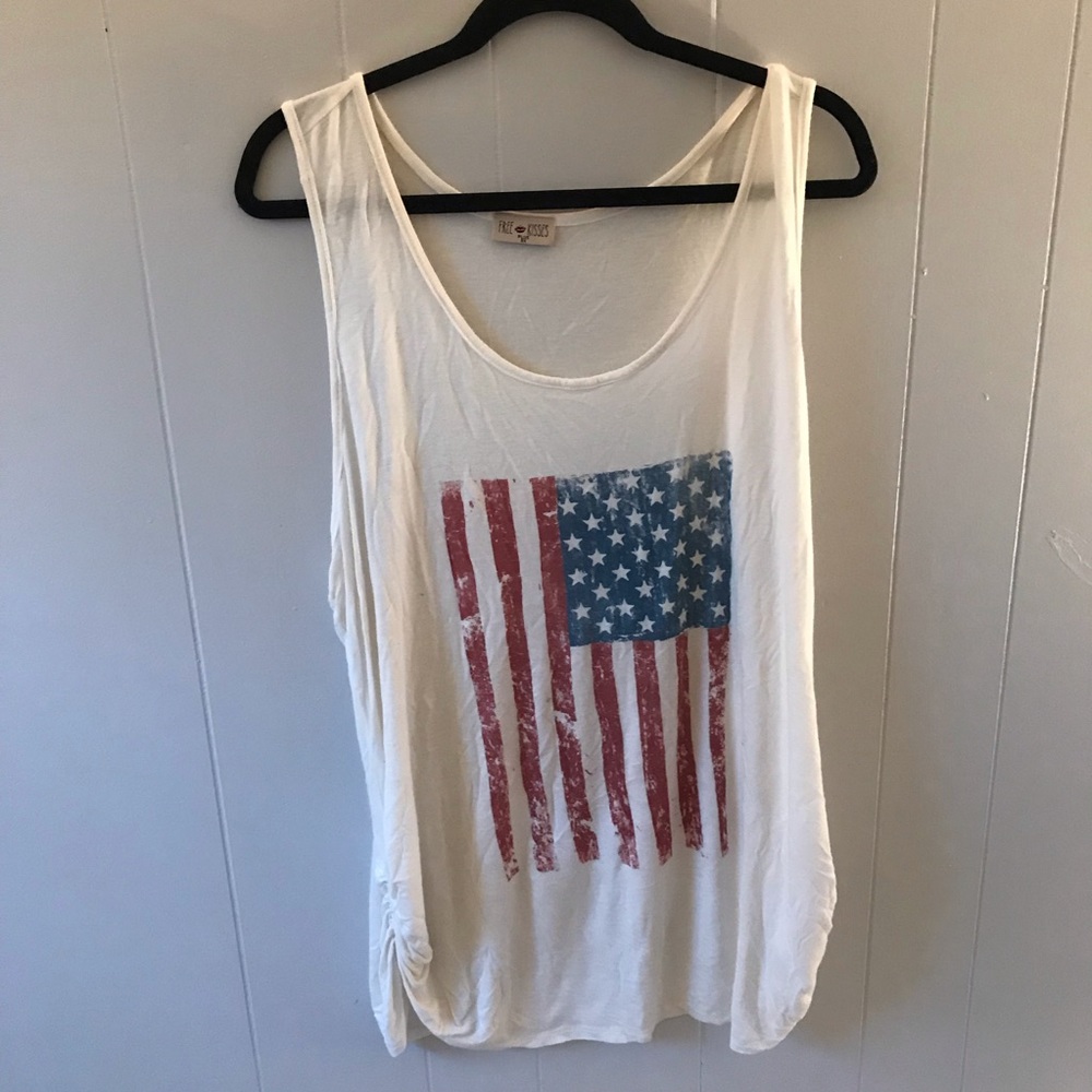 American flag tank top